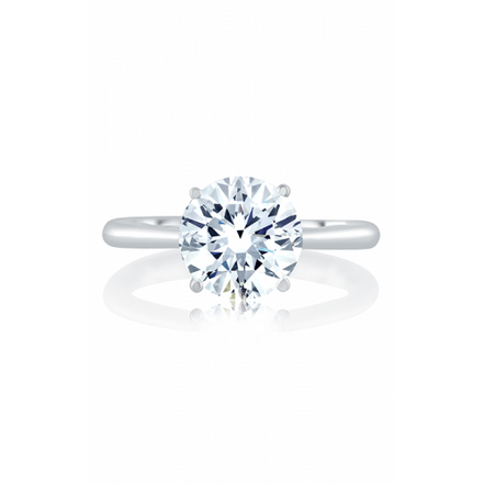 A.JAFFE Solitaire Engagement Ring With Peekaboo Diamonds