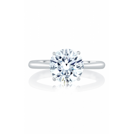 A.JAFFE Solitaire Engagement Ring With Peekaboo Diamonds