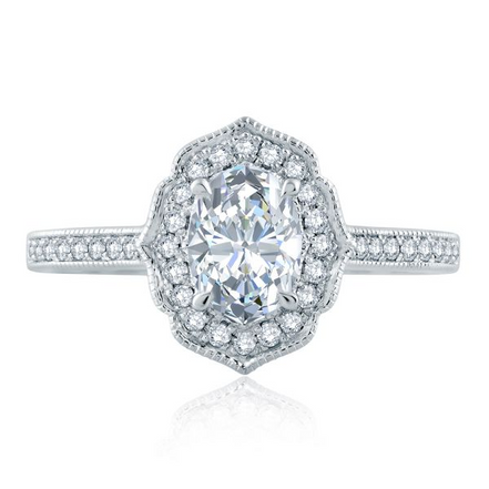 A.JAFFE 14K Classic Engagement Ring