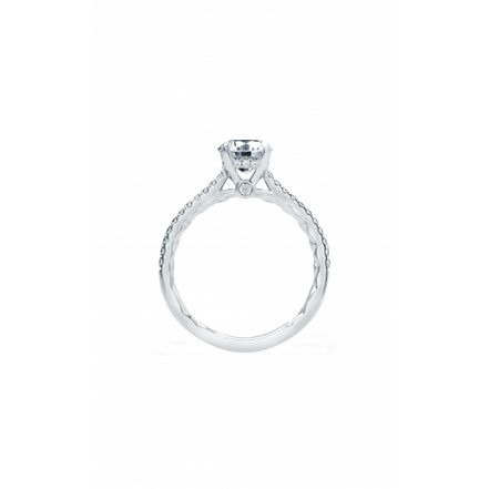 A.JAFFE 14K White Gold Four Prong Diamond Engagement Ring