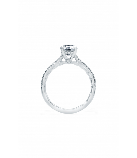A.JAFFE 14K White Gold Four Prong Diamond Engagement Ring