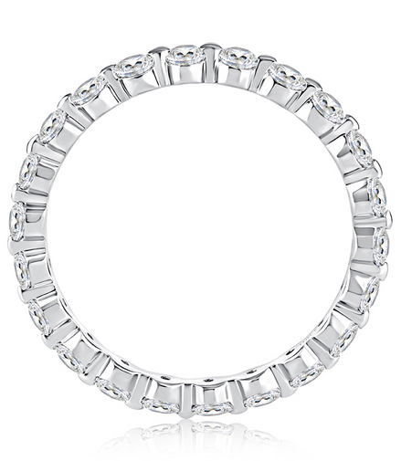 A.JAFFE 14K White Gold Eternity Wedding Band