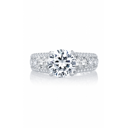A.JAFFE 14K White Gold Diamond Pave Metropolitan Engagement Ring