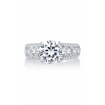 A.JAFFE 14K White Gold Diamond Pave Metropolitan Engagement Ring