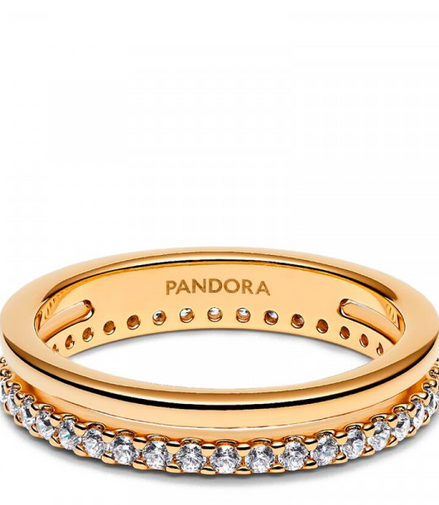 Pandora Timeless Double Band Ring Size 7