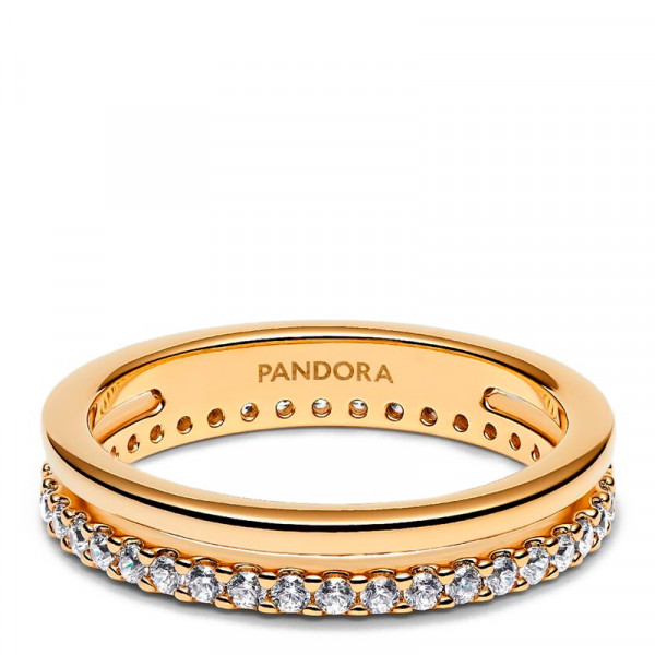 Pandora Timeless Double Band Ring Size 7