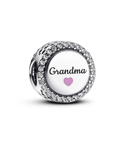Pandora Moments Silver Sparkling Grandma Charm