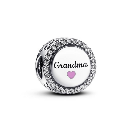 Pandora Moments Silver Sparkling Grandma Charm