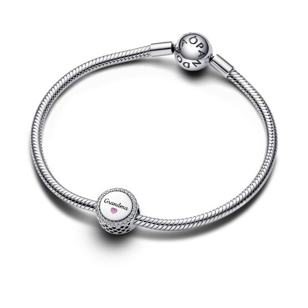 Pandora Moments Silver Sparkling Grandma Charm