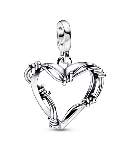 Pandora ME/Moments Wire Heart Medallion Charm