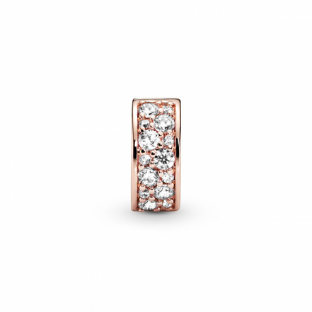 Pandora Moments Rose Clear Pavé Clip Charm