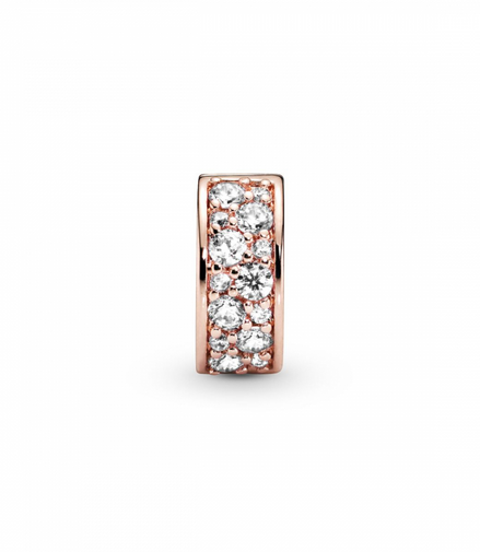 Pandora Moments Rose Clear Pavé Clip Charm