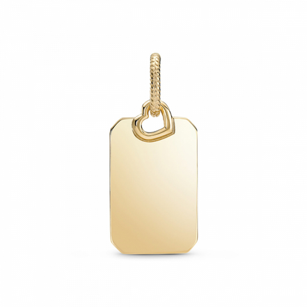 Pandora ME/Moments 14K Gold-Plated Engravable Rectangular Tag Pendant