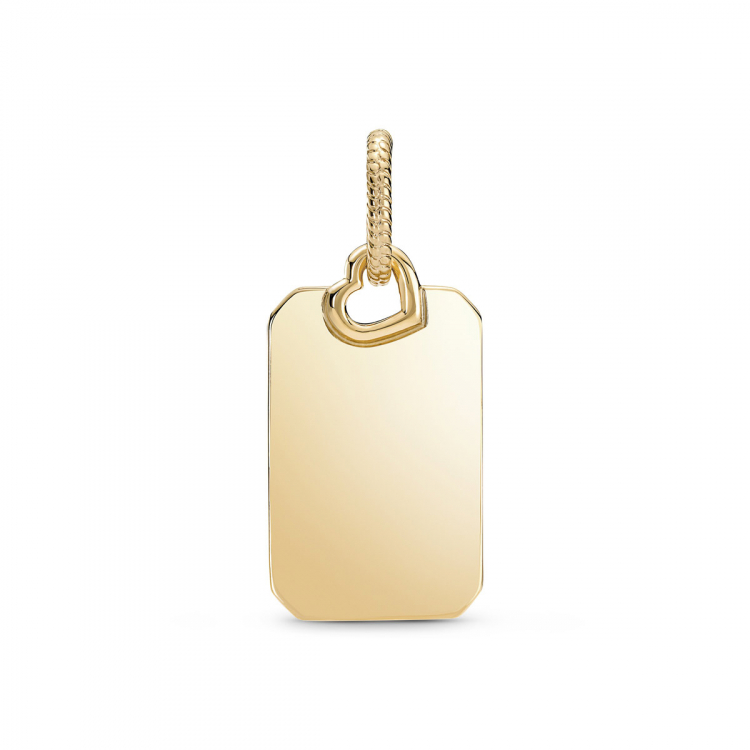 Pandora ME/Moments 14K Gold-Plated Engravable Rectangular Tag Pendant