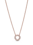 Pandora Signature Rose Logo Pavé Circle Collier Necklace 45 cm