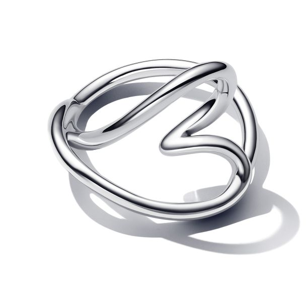 Pandora Essence Organically Heart Shaped Silver Ring Size 6
