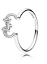 Pandora Disney Minnie Mouse Ears Silhouette Puzzle Ring Size 6