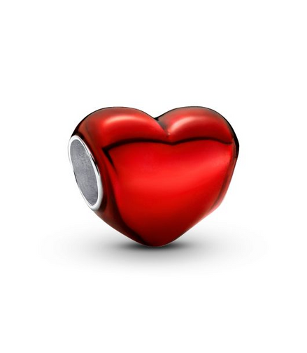 Pandora Moments Metallic Red Heart Charm