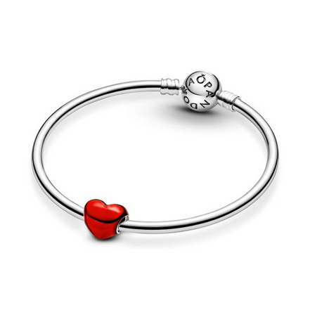 Pandora Moments Metallic Red Heart Charm