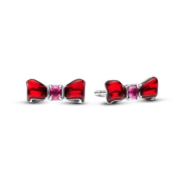 Pandora Disney Snow White Bow Stud Earrings