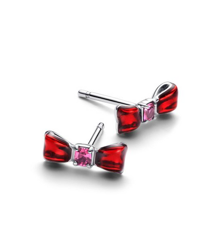 Pandora Disney Snow White Bow Stud Earrings