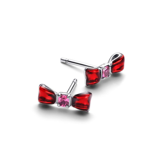 Pandora Disney Snow White Bow Stud Earrings