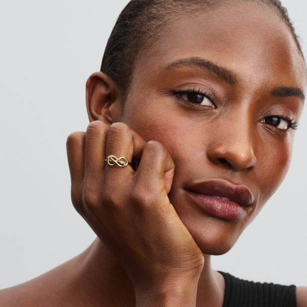 Pandora Moments Infinity Knot Ring Size 7.5