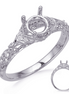 14K White Gold And Diamond Seni-Mount Engagement Ring