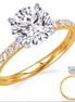 14K Yellow Gold And 0.52 CTW Diamond Semi-Mount Engagement Ring