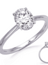 14K White Gold 0.13 CTW Diamond With Hidden Halo Semi-Mount Engagement Ring