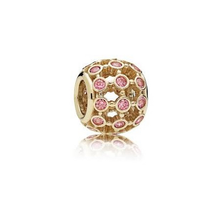 In the Spotlight Openwork Pink CZ Charm