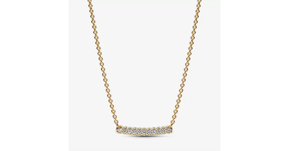 Pandora Timeless Pavé Single-row Bar Collier Necklace