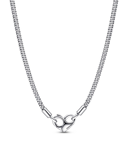 Pandora Moments Studded Heart Chain Necklace 45 cm