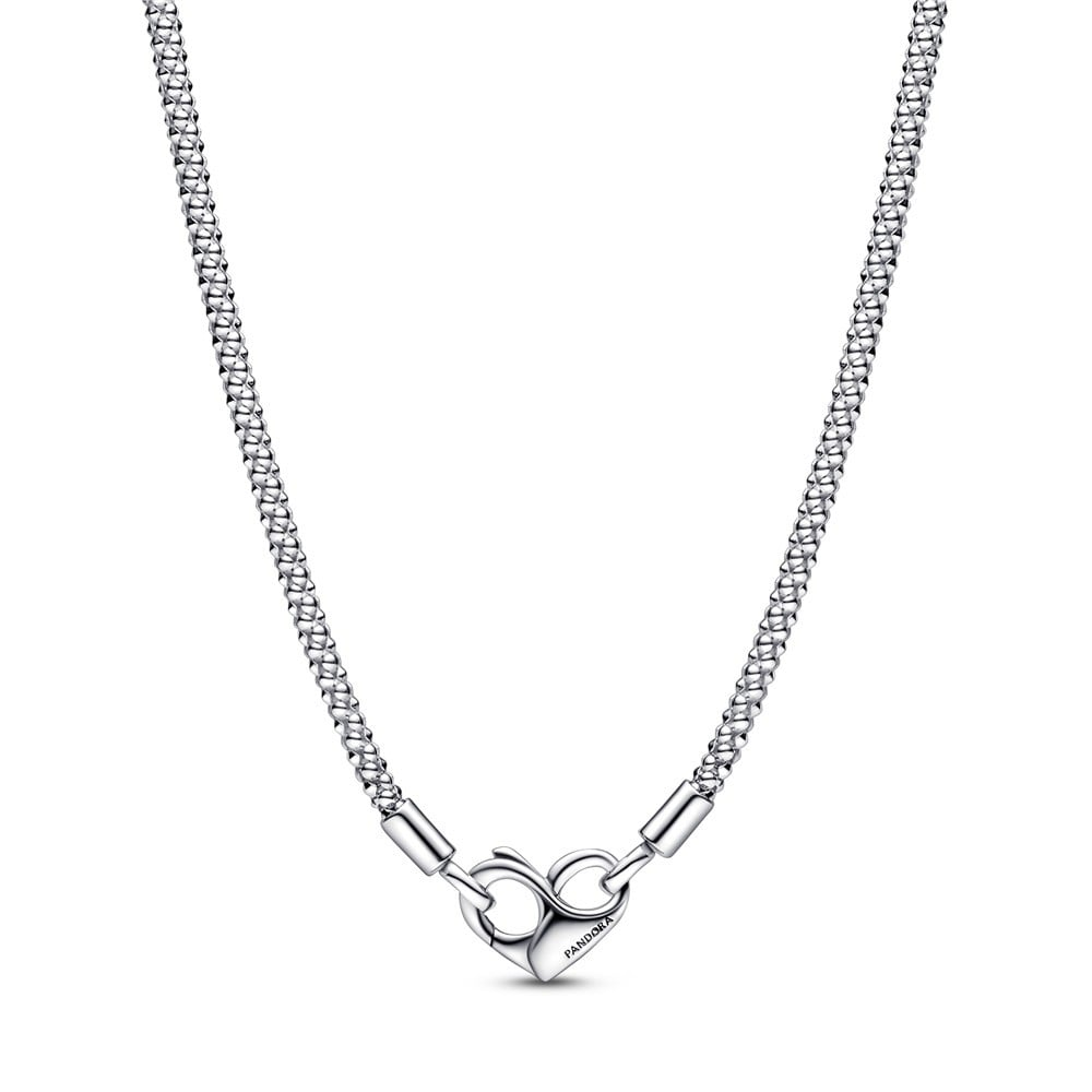 Pandora Moments Studded Heart Chain Necklace 45 cm