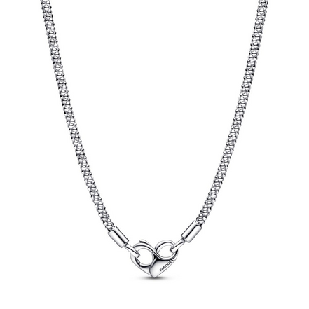 Pandora Moments Studded Heart Chain Necklace 45 cm
