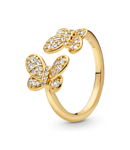 Pandora Shine Dazzling Butterflies Ring Size 6