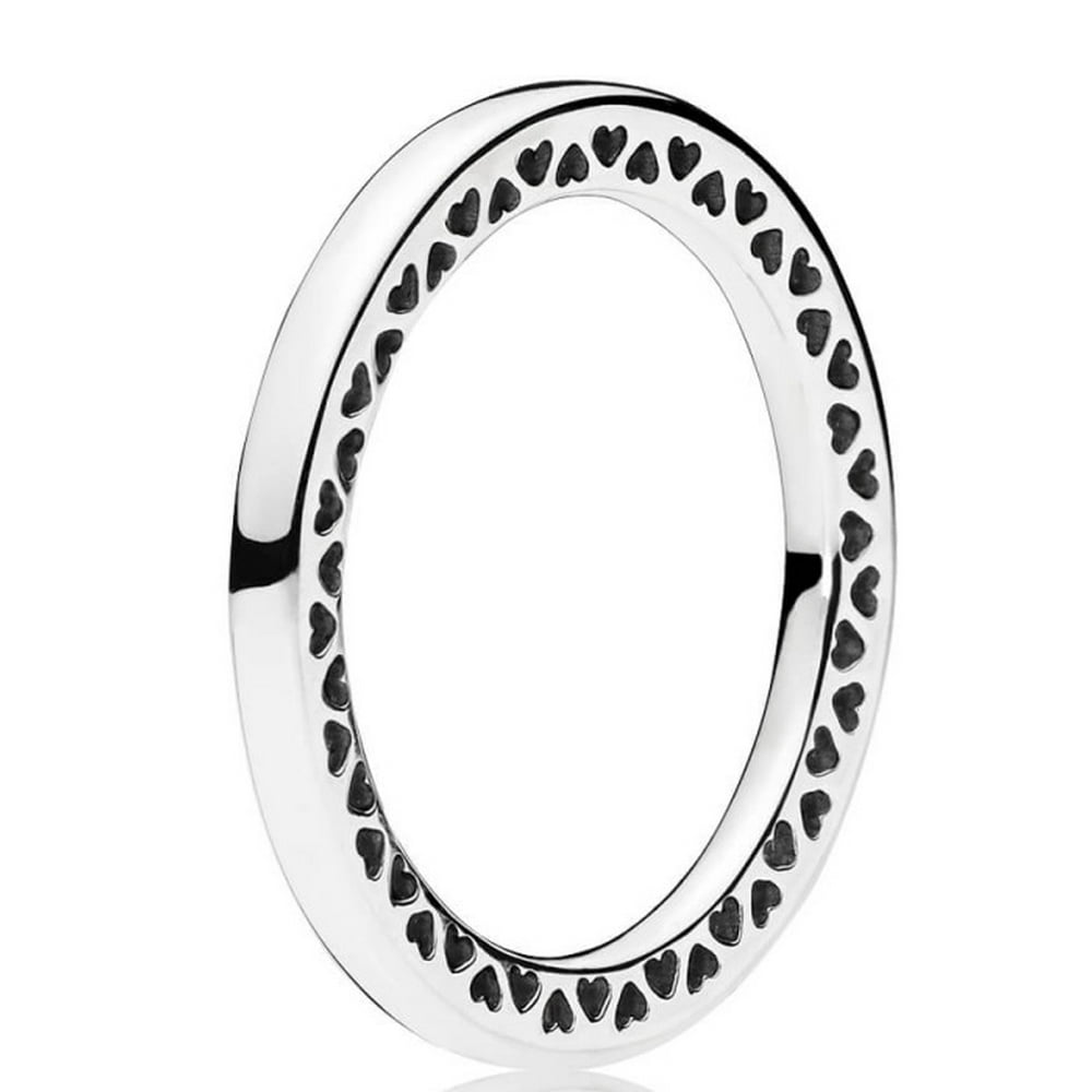 Pandora Sterling Silver  Classic Hearts Of Pandora Ring Size 6