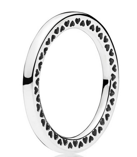 Pandora Sterling Silver  Classic Hearts Of Pandora Ring Size 6