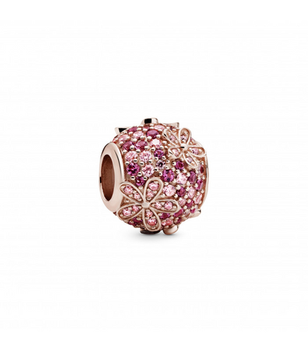 Pandora Rose  Pink Pave Daisy Flower Charm