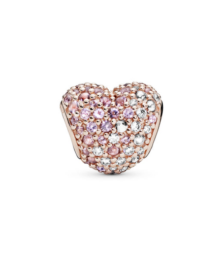 Pandora Rose Gleaming Ladybug Heart Charm