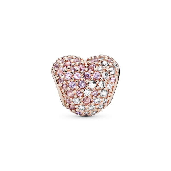 Pandora Rose Gleaming Ladybug Heart Charm