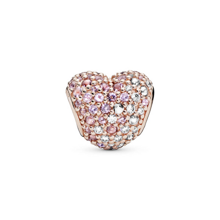 Pandora Rose Gleaming Ladybug Heart Charm