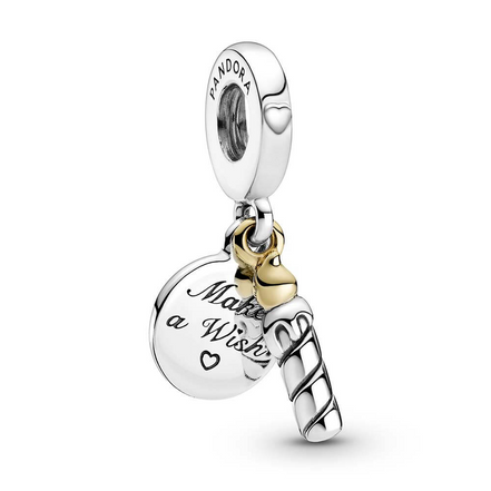 Two-Tone Birthday Candle Dangle Charm