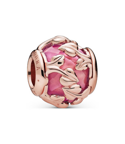 Pink Decorative Leaves Charm
