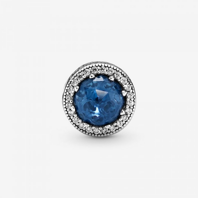 Moonlight Blue Radiant Hearts Charm