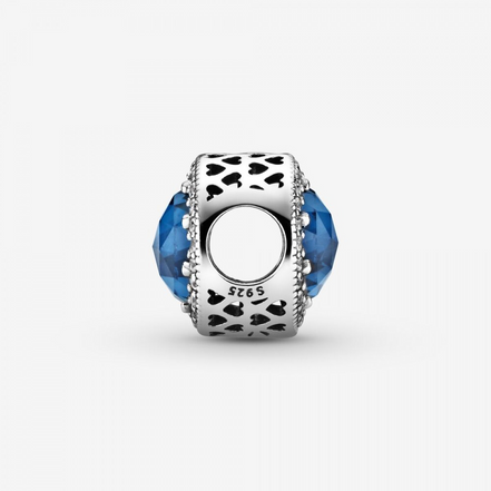 Moonlight Blue Radiant Hearts Charm