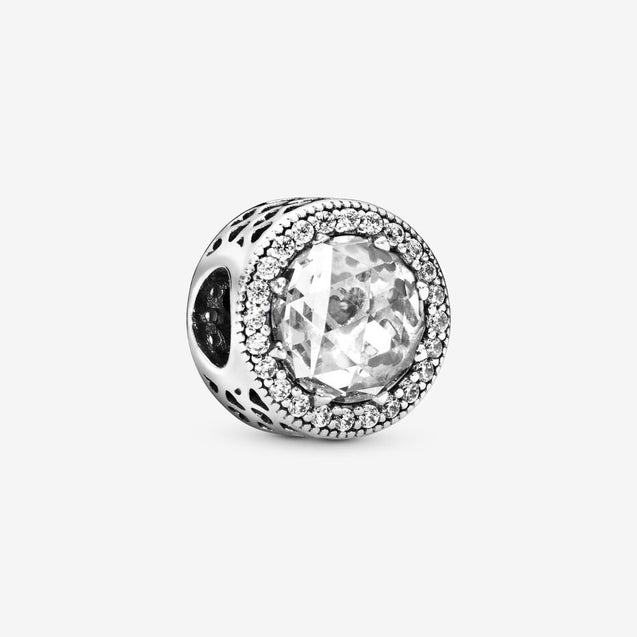 Pandora Abstract Silver CZ Charm