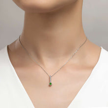 Lafonn 0.32 CTW Simulated Diamond And Simulated Emerald May Birthstone Love Pendant