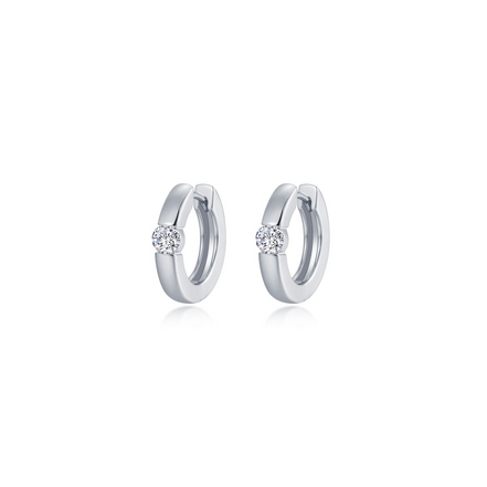 0.34 CTW High Polished Huggie Earrings