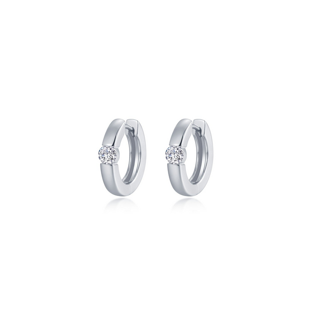 0.34 CTW High Polished Huggie Earrings